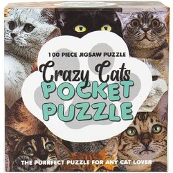 Gift Republic Pocket Puzzel (100 Stukjes) - Crazy Cats