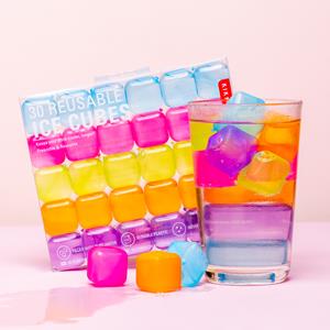 Kikkerland Plastic Ijsblokjes (set Van 30) - Kleur