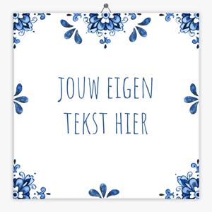 Tegeltje.nl Delfts Blauw tegeltje waterverf