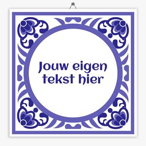 Tegeltje.nl Delfts Blauw tegeltje bold