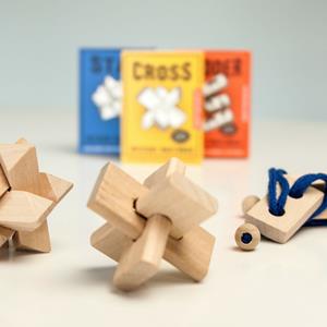 Kikkerland Houten Mini Puzzel (assorti)