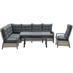 Garden Impressions Bombini lounge set 5-pcs - vintage willow/reflex black