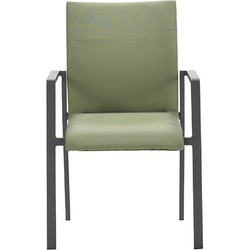 Dallas dining chair - carbon black/ moss green