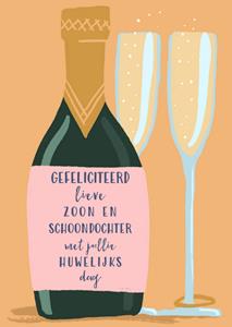 Greetz  Gefeliciteerd - Huwelijk - Champagne