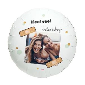 Ballon - Van harte beterschap - met eigen foto