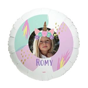 Ballon - Unicorn - met eigen foto en naam