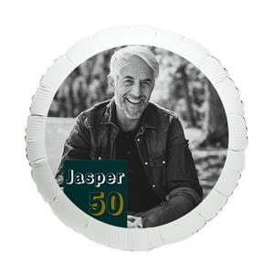 Ballon - 50 jaar! - met eigen foto en leeftijd
