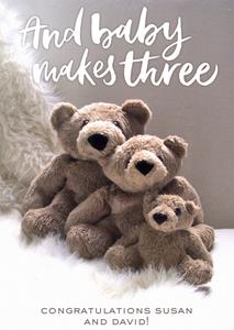  Geboortekaart - baby makes three