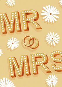 Greetz  Huwelijkskaart - Mr & Mrs