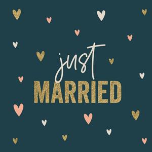 Papercute  Huwelijkskaart - just married