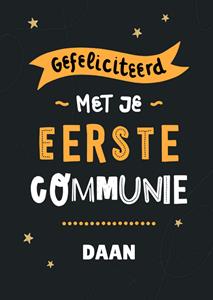 Greetz  Communie kaart - met naam