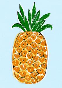 Greetz  Verjaardagskaart - ananas