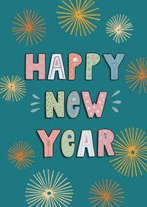  Kerstkaart - Happy New Year