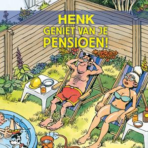 Jan van Haasteren  Pensioen kaart - met naam