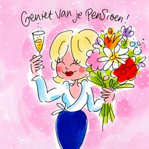 Blond Amsterdam  Pensioen kaart - illustratie