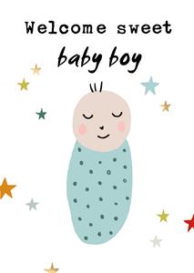 Greetz  Geboorte kaart - Baby boy