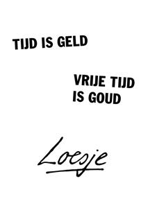 Loesje  Pensioenkaart - vrije tijd is goud