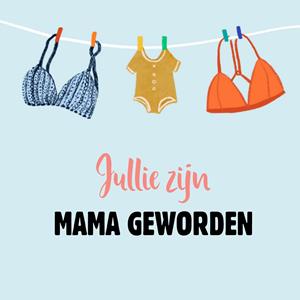 Greetz  Geboortekaart - waslijn - mamas