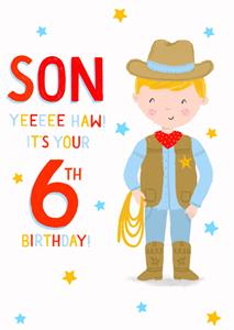 Greetz  Verjaardagskaart - Cowboy met leeftijd