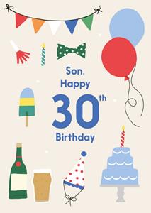 Greetz  Verjaardagskaart - Happy 30th birthday