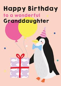 Greetz  Verjaardagskaart - Happy birthday pinguin