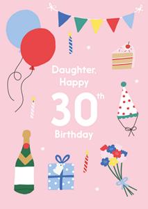 Greetz  Verjaardagskaart - Daughter happy 30th
