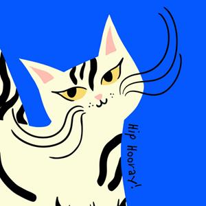 Greetz  Verjaardagskaart - kat - illustratie