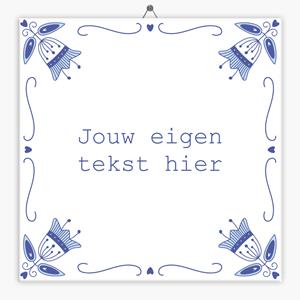 Tegeltje.nl Delfts Blauw tegeltje klokje