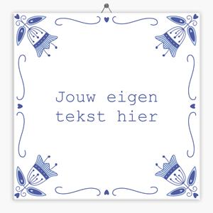 Tegeltje.nl Delfts Blauw tegeltje klokje