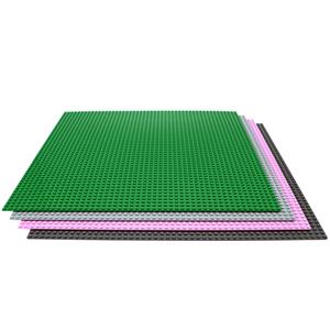 Geeek Set Grote Bouwplaten geschikt voor LEGO - 50 x 50 noppen - 4 Stuks - Grijs, Groen, Roze&Donkergrijs - Voor Classic Bouwstenen