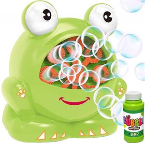 Geeek Bellenblaasmachine Kikker - Automatische Zeepbellenmachine - Bubble machine - Zeepbellen - Bellenblazer - Met Flacon Zeepvloeistof - Groen