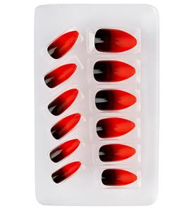 Stiletto nagels rood zwart