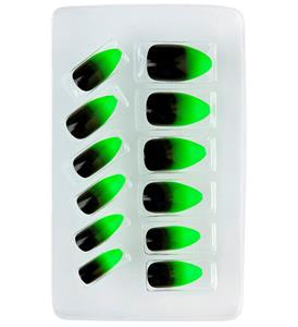 Stiletto nagels zwart neon groen