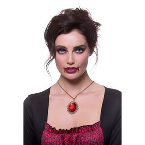 Gotische ketting met nep Robijn