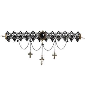 Zwarte halsband voor de halloween