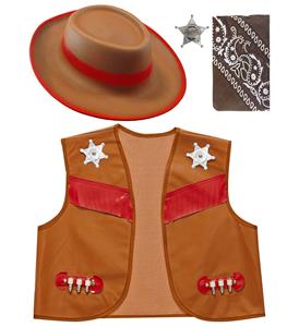 Verkleedset bruine cowboy jongen