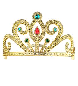 Prinsessenkroon met diamanten in nep goud