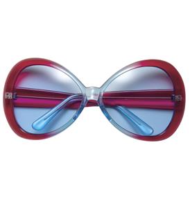 Mooie grote hippie bril rood