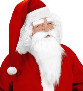 Pluche kerstman baardset