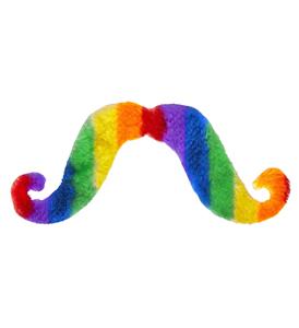 Mooie snor in regenboogkleuren