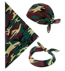 Carnavalsspullen: Bandana / Zakdoek camouflage 55x55 cm