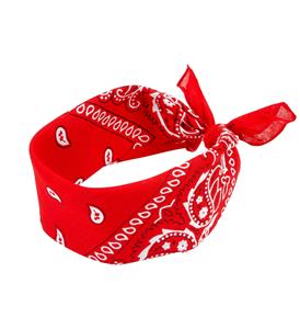 Bandana rood met motief