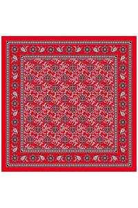 Mooie rode bandana met waaier motief 63X63cm
