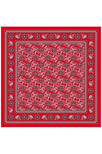 Mooie rode bandana met waaier motief 63X63cm