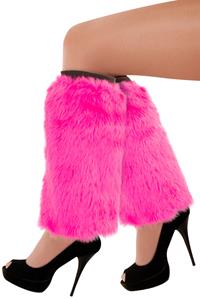 Mooie pluche beenwarmers in roze