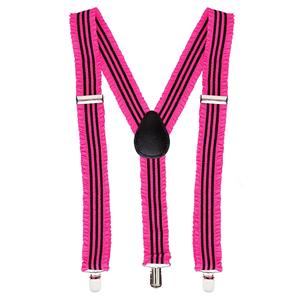 Mooie bretels neon roze met ruche