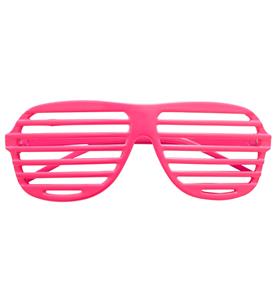 Mooie neon roze bril met luikjes