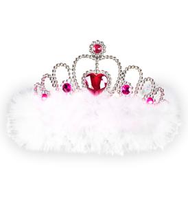 Carnaval-accessoires: Kroontje met wit met hartje