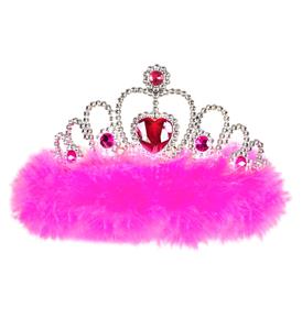 Carnavalsaccessoires: Kroontje roze met hartje