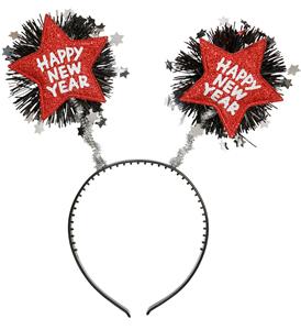 Feestartikelen: Rode hoofdband happy new year